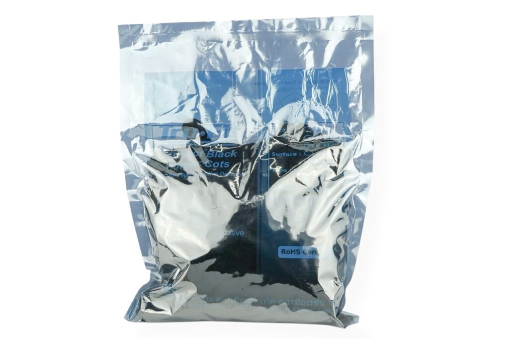 Conductive black rough roll finger cots