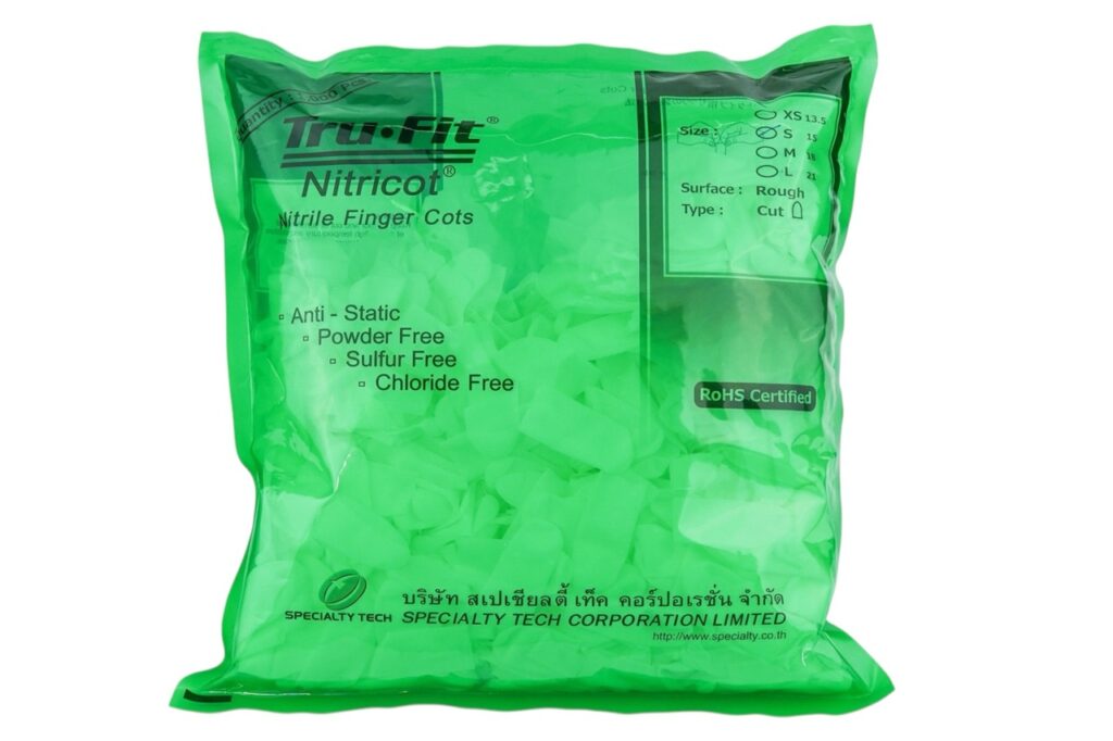 Nitricot-cut type, translucent finger cots