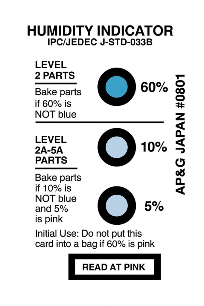 Humidity indicator card RH 5%-60% APH-51060 JEDEC Pink